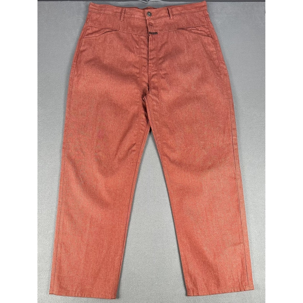 Girbaud‎ Jeans Mens 42x35 Burnt Orange Heavy Baggy Drop Waist Brand X Hip Hop